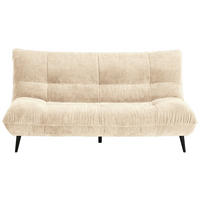2-SITZER-SOFA  in Mikrofaser Creme  - Creme/Schwarz, KONVENTIONELL, Textil/Metall (198/100/101cm) - Hom`in