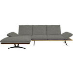 ECKSOFA  in Flachgewebe Grau  159/314 cm  - Schwarz/Grau, Design, Holz/Textil (159/314cm) - Dieter Knoll