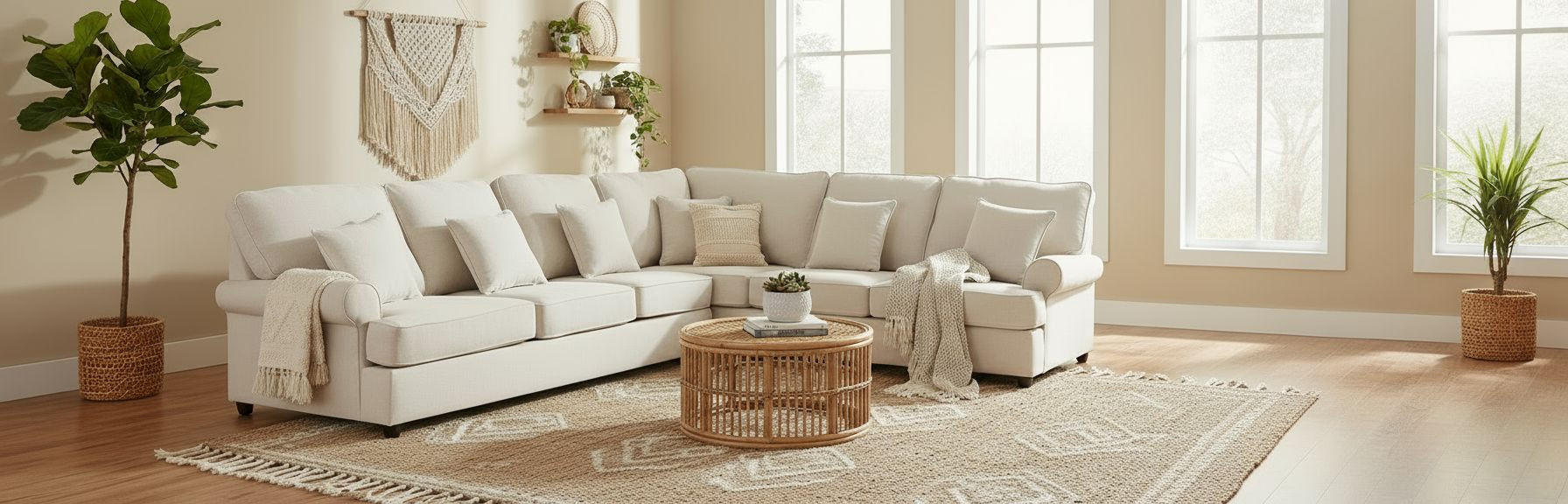 ROHOVÁ SEDACIA SÚPRAVA, textil, béžová - čierna/béžová, Konventionell, drevo/textil (300/245cm) - P & B