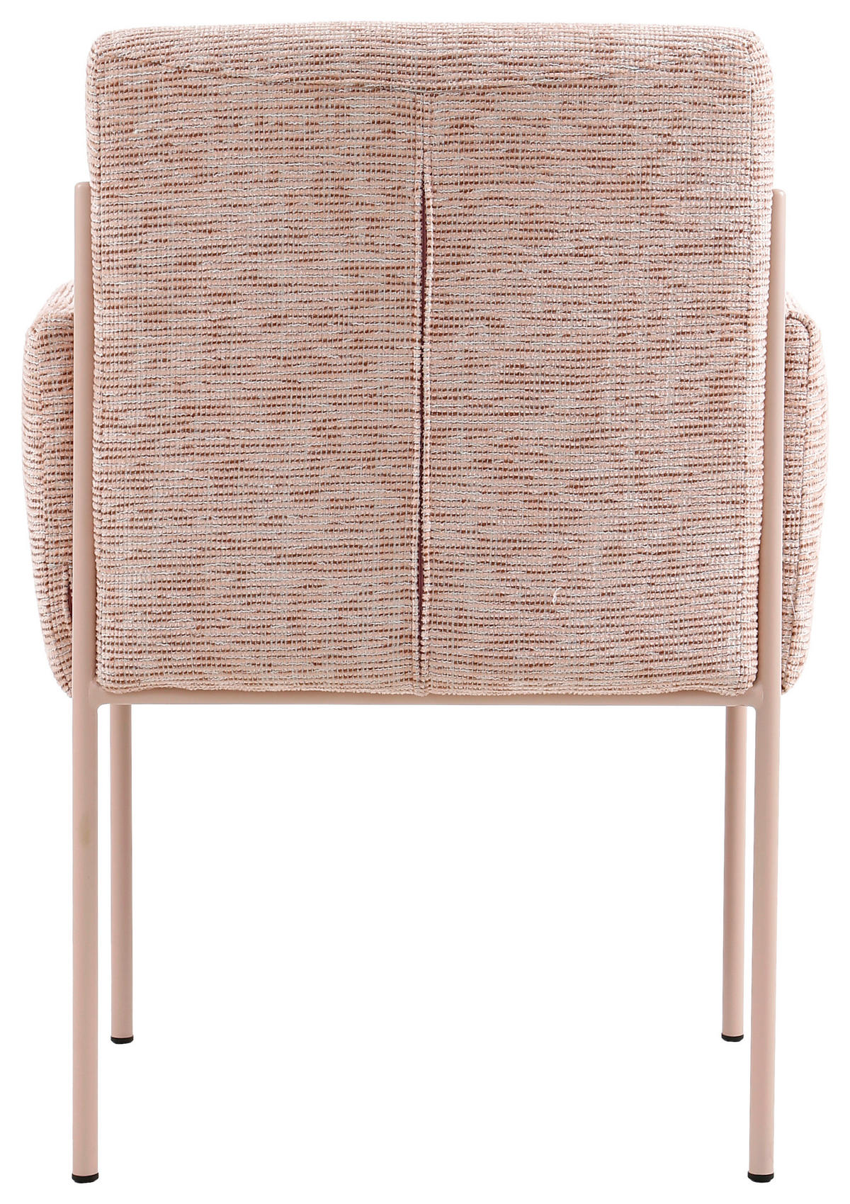 ARMLEHNSTUHL  in Eisen Webstoff  - Rosa, Design, Textil/Metall (62/86/63cm) - Novel
