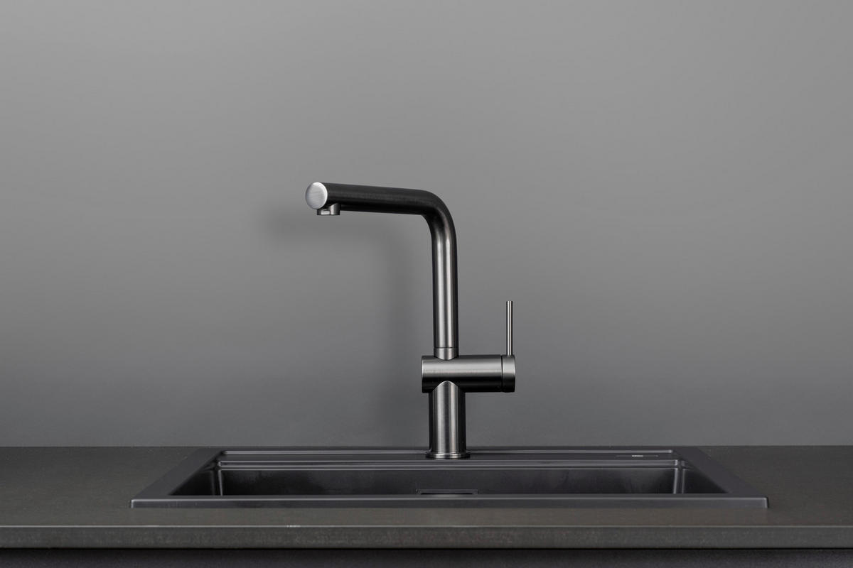 KÜCHENARMATUR - Schwarzchrom, Basics, Metall (13,2/26,3/26,1cm) - HKT