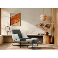 SESSELSET in Chenille Grau  - Schwarz/Weiß, Design, Textil/Metall (67/87/74cm) - Livetastic