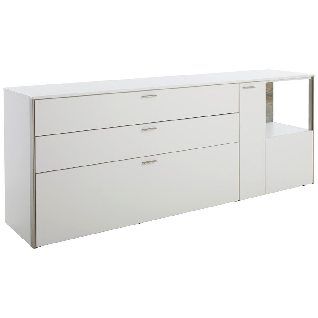 Thumbnail - Venjakob Sideboard, Weiß, Alu, Metall, 1 Fächer, 3 Schubladen, 182x72x43 cm, Goldenes M, Made in Germany, Dgm, DGM-Emiss...