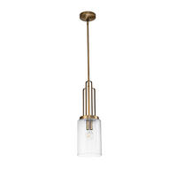 ZÁVESNÉ SVIETIDLO, 17.8/69.8 cm  - mosadzná, Konventionell, kov/sklo (17.8/69.8cm) - Elstead Lighting