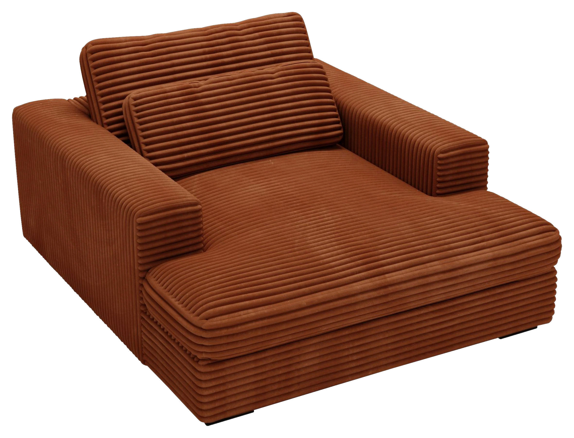 XXL-SESSEL - Rostfarben/Schwarz, MODERN, Kunststoff/Textil (122/80/159cm) - Lomoco