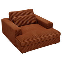 XXL-SESSEL - Rostfarben/Schwarz, MODERN, Kunststoff/Textil (122/80/159cm) - Lomoco