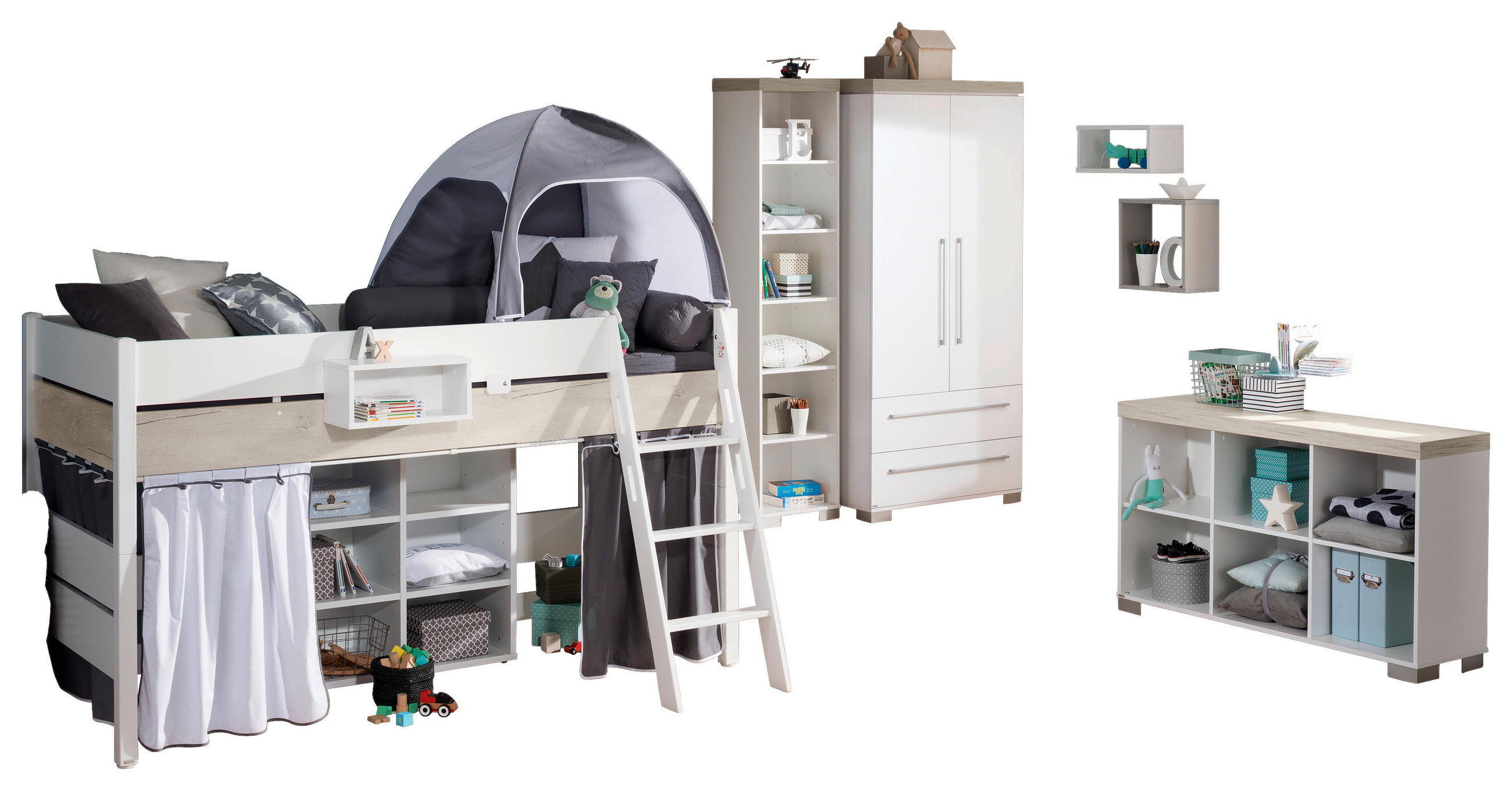 HOCHBETT 90/200 cm Weiß, Silbereichenfarben  - Weiß/Silbereichenfarben, KONVENTIONELL, Holz/Holzwerkstoff (90/200cm) - Paidi