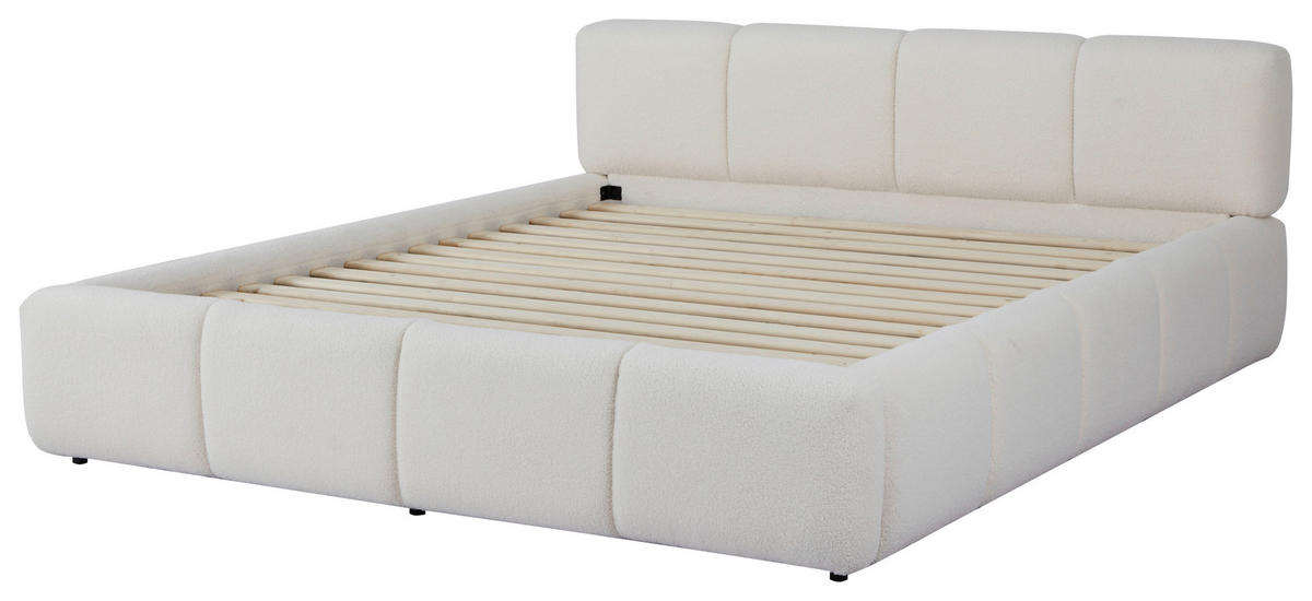TAPECIRANI KREVET   180/200 cm   bež  - prirodne boje/bež, Moderno, drvo/tekstil (180/200cm) - Livetastic