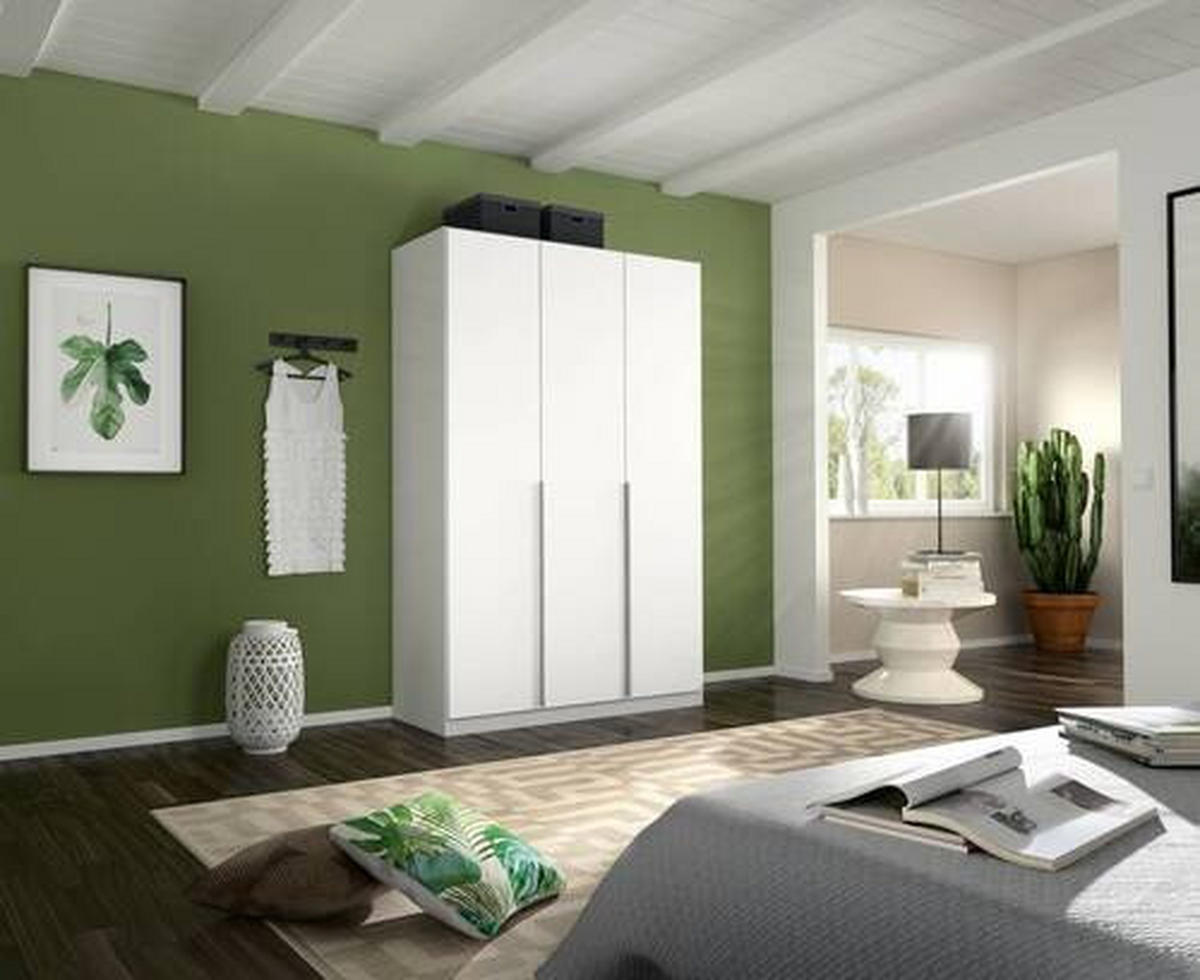 DULAP CU UȘI ROTATIVE alb  - alb/culoare aluminiu, Modern, material pe bază de lemn (136/229/54cm) - Rauch Möbel