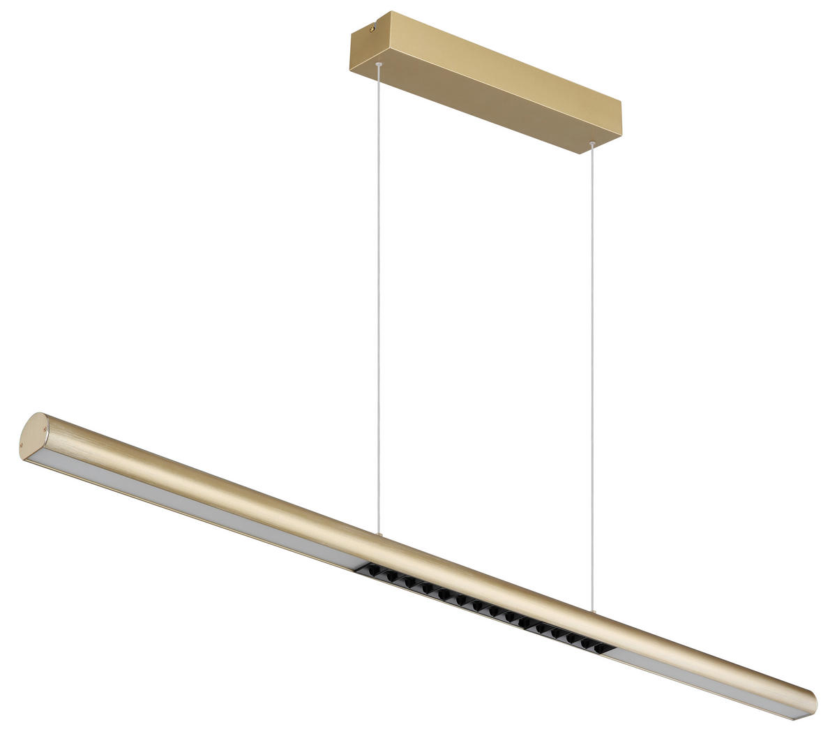 LED-HÄNGELEUCHTE CODY 120/8/150 cm   - Transparent/Goldfarben, Design, Kunststoff/Metall (120/8/150cm) - Globo