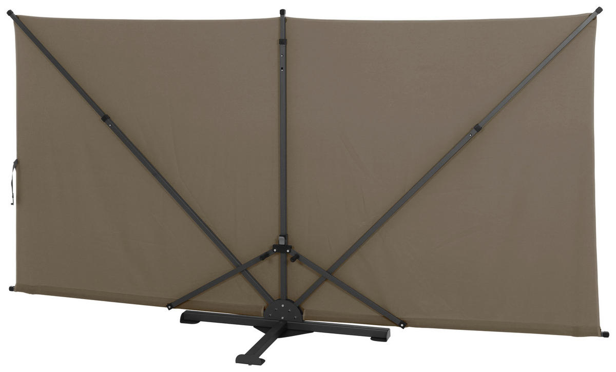 SICHTSCHUTZ - Taupe/Anthrazit, KONVENTIONELL, Textil/Metall (280/150cm) - Siena Garden