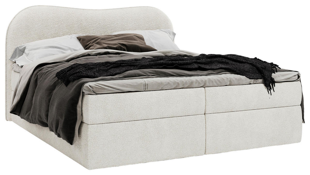 BOXBETT 180/200 cm  in Beige  - Beige/Schwarz, Design, Holz/Holzwerkstoff (180/200cm) - Chameo