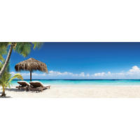 GLASBILD Strand & Meer 50/125 cm  - Multicolor, KONVENTIONELL, Glas (50/125cm) - Euroart