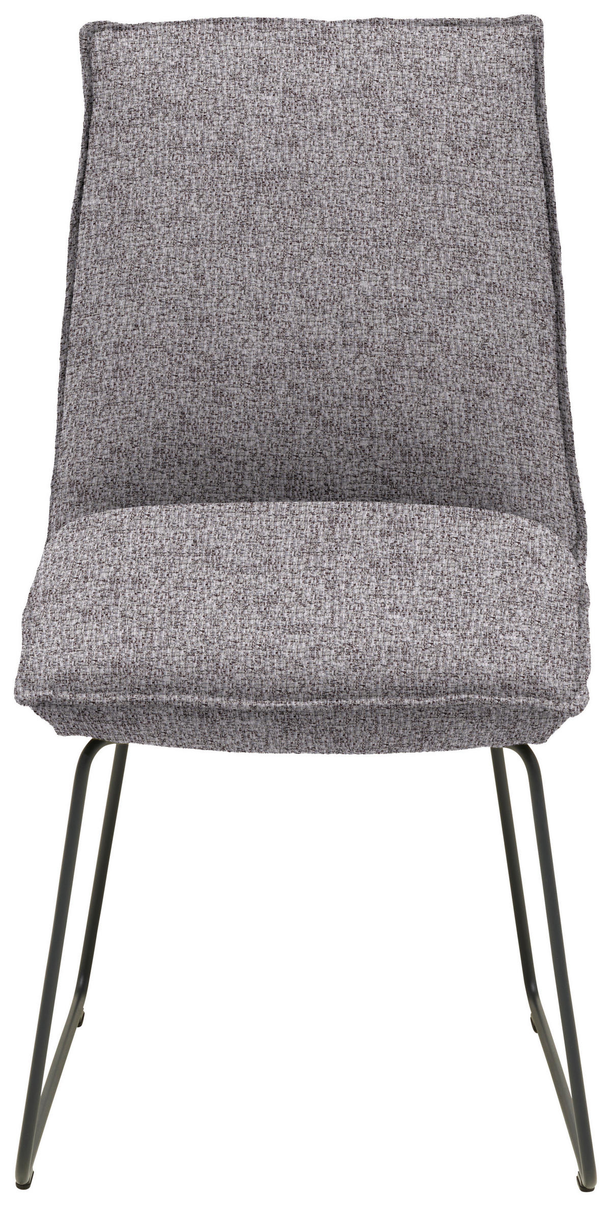 STUHL  Stoff-/Lederauswahl Webstoff  - Graubraun/Graphitfarben, Design, Textil/Metall (52/85/66cm) - Cassando