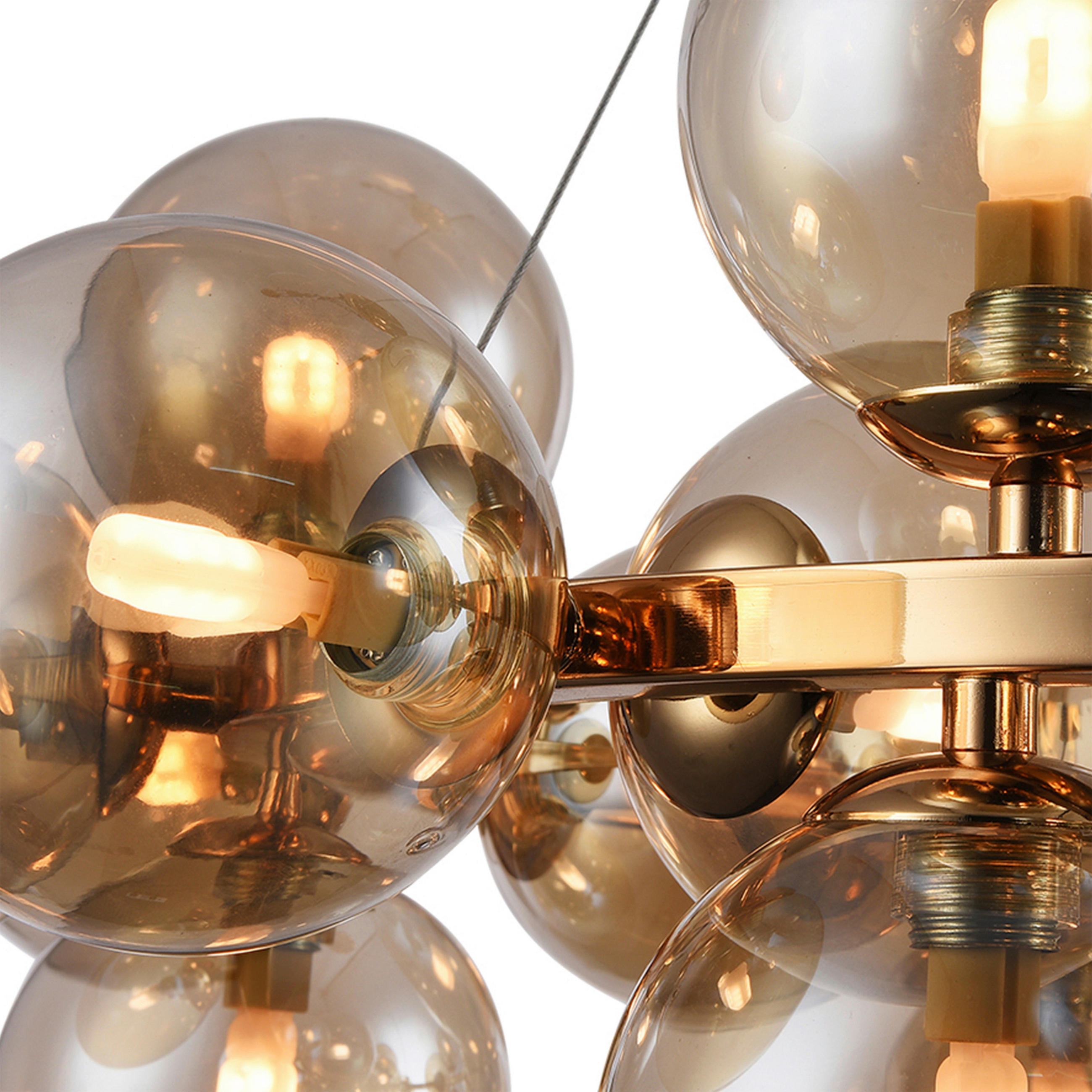 PENDELLEUCHTE 69/23,8/69 cm   - Goldfarben, Trend, Glas/Metall (69/23,8/69cm) - MAYTONI