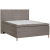 BOXSPRINGBETT 120/200 cm  in Graubraun  - Eichefarben/Graubraun, KONVENTIONELL, Holz/Textil (120/200cm) - Welnova