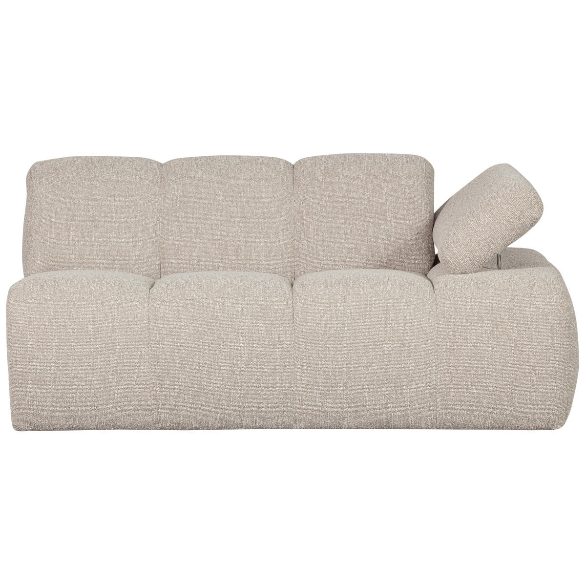 SOFAELEMENT Mojo in Bouclé Beige  - Beige/Schwarz, MODERN, Kunststoff/Textil (164/74/97cm) - Livetastic