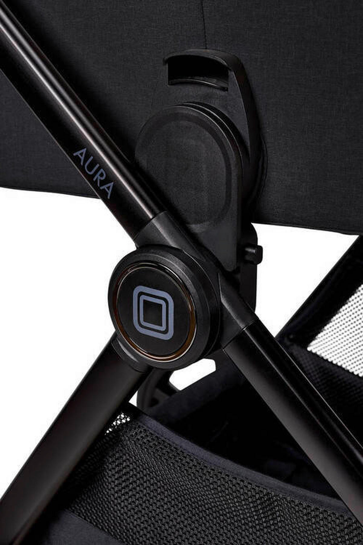 KINDERWAGENSET  Aura Set  Onyx Melange  - Schwarz, Basics (140/61/115cm) - Moon