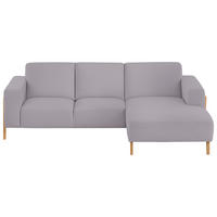 ECKSOFA  in Struktur Flieder Sitzvorzug  250/163 cm  - Eichefarben/Flieder, Design, Holz/Textil (250/163cm) - Stylife