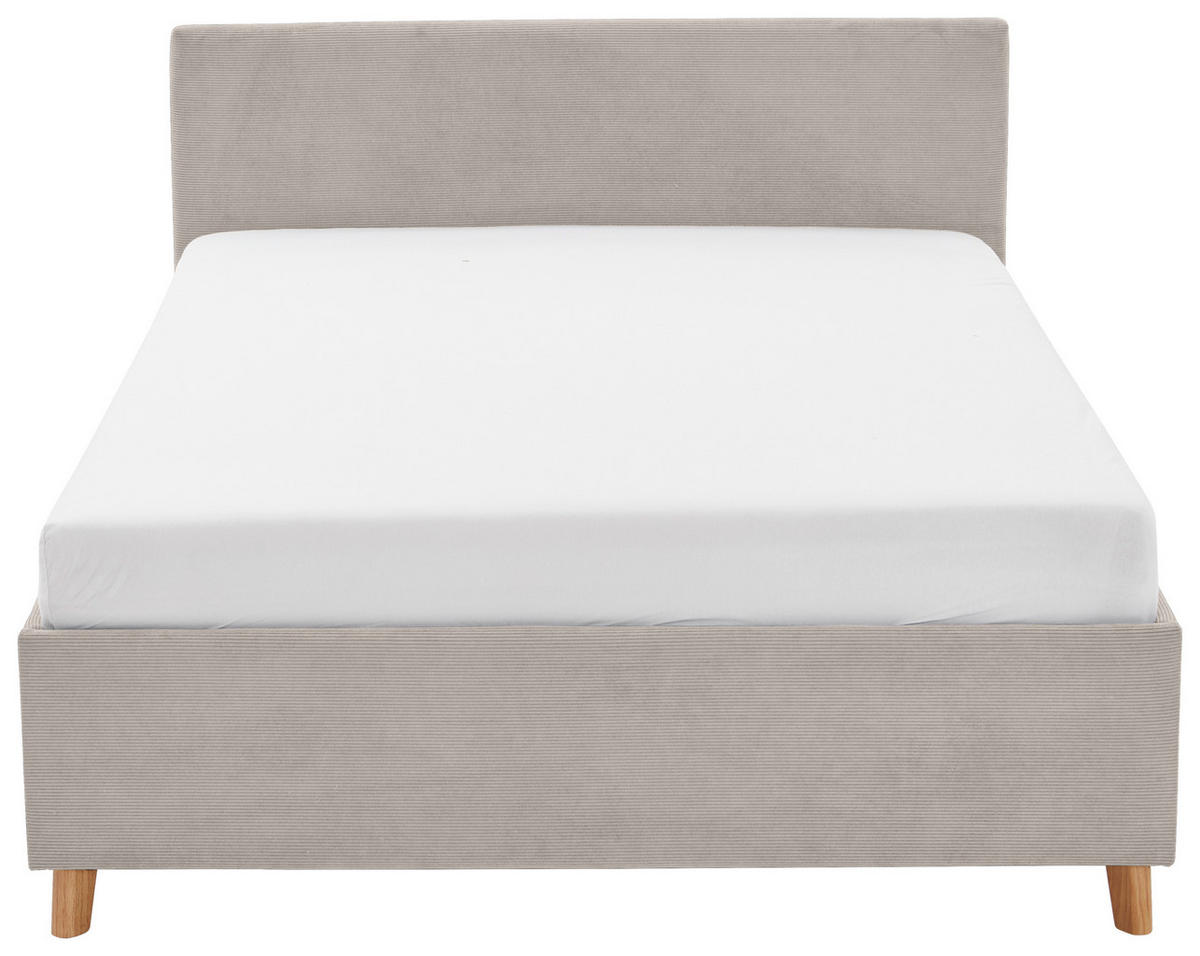 POLSTERBETT 140/200 cm  in Beige  - Eichefarben/Beige, Konventionell, Holz/Textil (140/200cm) - Stylife