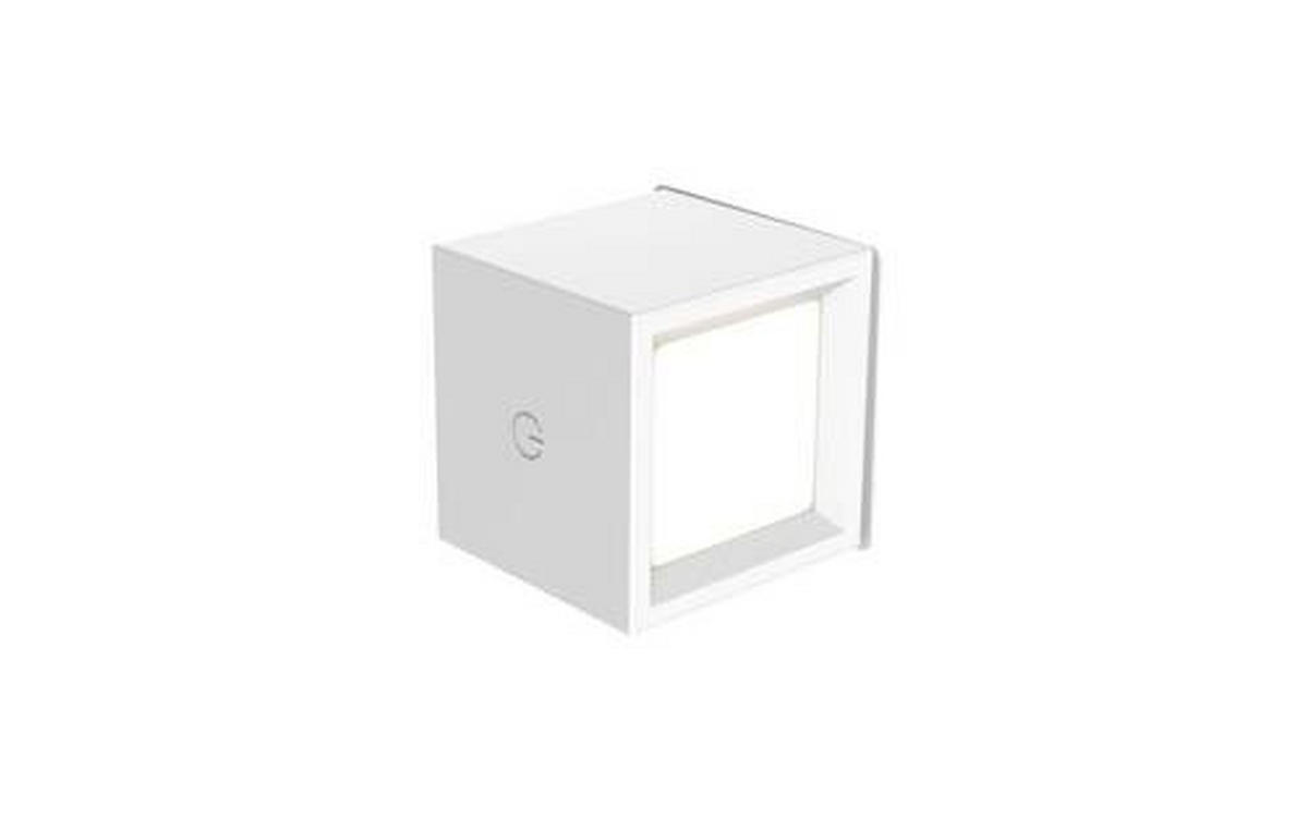LED-WANDLEUCHTE Box 7.5/7.5/7.5 cm   - Weiß, Basics, Kunststoff (7.5/7.5/7.5cm) - New Garden