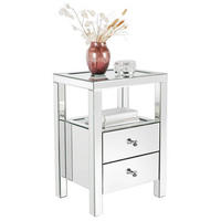 NACHTSCHRANK 45,8/66/35,5 cm  - Klar/Silberfarben, LIFESTYLE, Glas (45,8/66/35,5cm) - Xora
