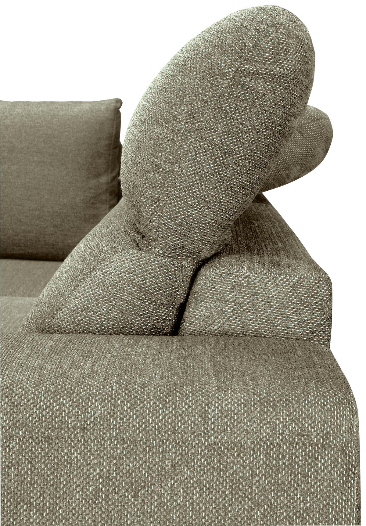 ECKSOFA Olivgrün Chenille  - Schwarz/Olivgrün, KONVENTIONELL, Textil/Metall (185/266cm) - Carryhome