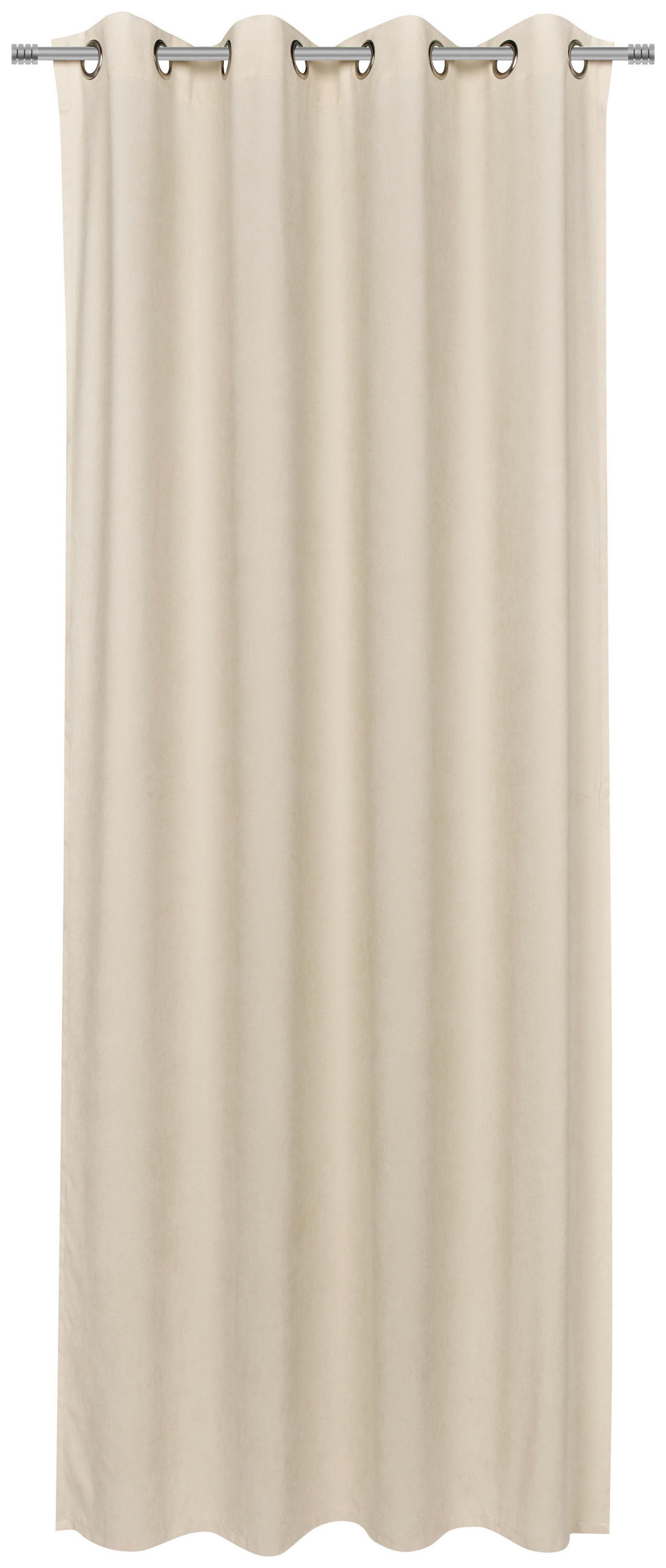 ZAVESA SA KARIKAMA prirodna boja - prirodna boja, Konvencionalno, tekstil (140/245cm) - Esposa