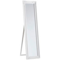 PODNO OGLEDALO  44/168/5 cm  - bela visoki sjaj/bela, Lajfstajl, staklo/drvo (44/168/5cm) - Carryhome