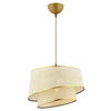 HÄNGELEUCHTE 32/65 cm   - Goldfarben/Creme, Design, Textil/Metall (32/65cm) - P & B