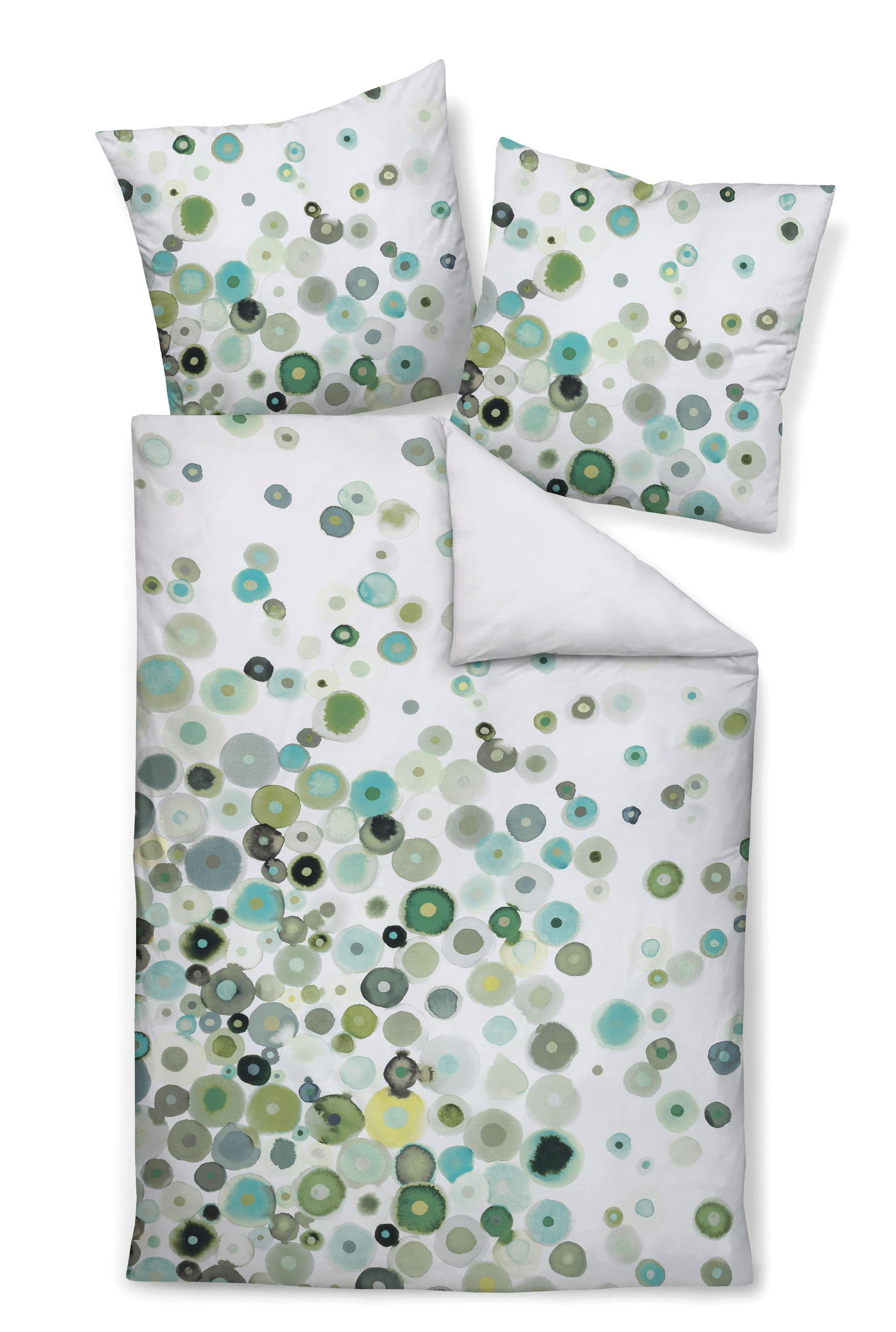 BETTWÄSCHE Makosatin 135/200 cm  - Grün, KONVENTIONELL, Textil (135/200cm) - Janine