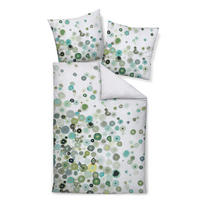 BETTWÄSCHE Makosatin 155/220 cm  - Grün, KONVENTIONELL, Textil (155/220cm) - Janine