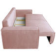 SCHLAFSOFA Cord Rosa  - Schwarz/Rosa, KONVENTIONELL, Kunststoff/Textil (240/89/100cm) - Carryhome