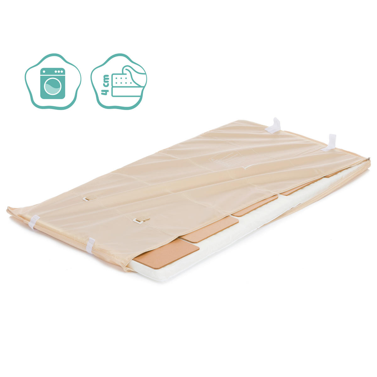 PRIJENOSNI KREVETIĆ  125/65/76 cm      - bež, Basics, metal/tekstil (125/65/76cm) - Fillikid