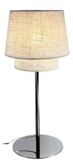 BORDSLAMPA 21,5/47,5 cm   - beige/kromfärg, Klassisk, metall/textil (21,5/47,5cm) - Best Price