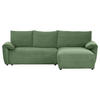 ECKSOFA in Cord Olivgrün  - Schwarz/Olivgrün, Konventionell, Kunststoff/Textil (266/180cm) - MID.YOU