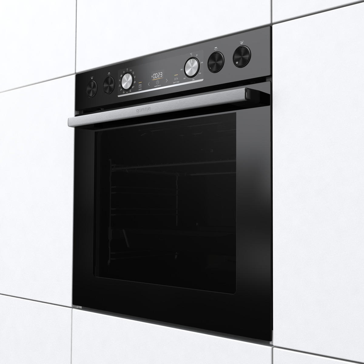 HERDSET  - Schwarz Hochglanz, Basics (59,5/59,5/56,4cm) - Gorenje