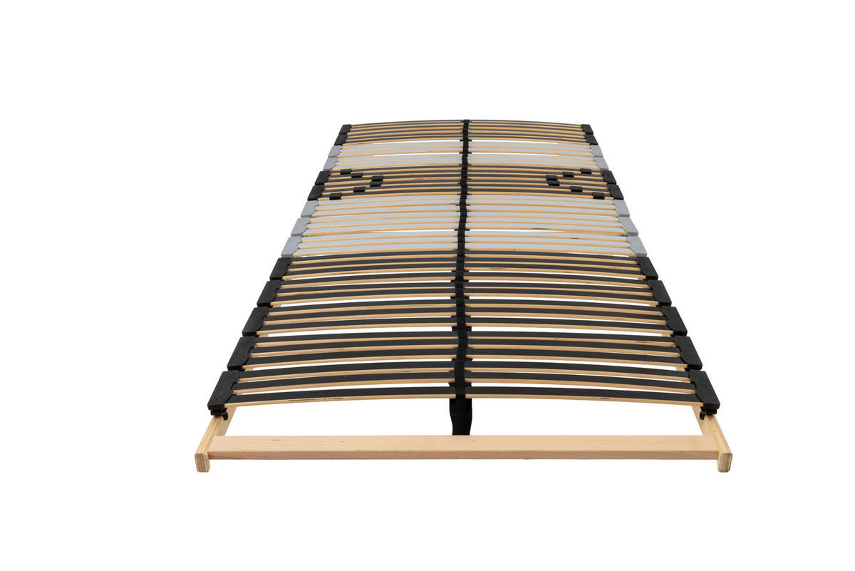 LATTENROST 80/200 cm Mittelzone verstellbar, Birke  - Anthrazit/Silberfarben, Basics, Holz (80/200cm) - MID.YOU