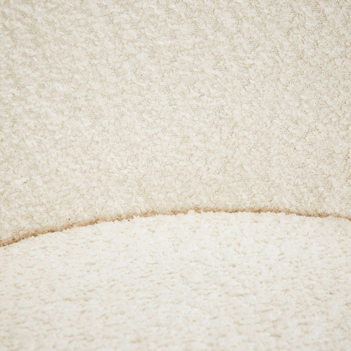 ARMLEHNSTUHL  in Eisen Bouclé  - Goldfarben/Weiß, Design, Textil/Metall (53/78/61cm) - Ambia Home