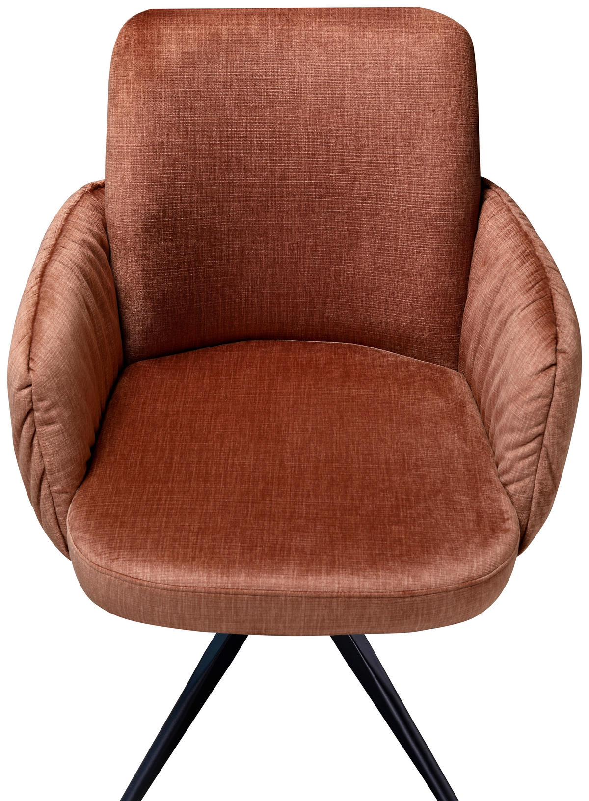 ŽIDLE S PODRUČKAMI, železo, samet, černá, koňaková - černá/koňaková, Design, kov/textil (59/85/62cm) - Moderano