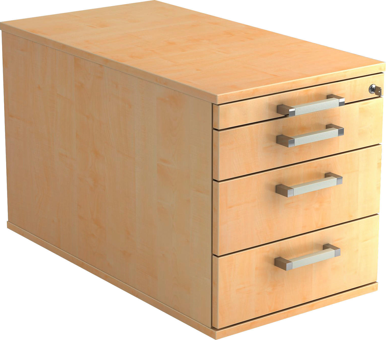 ROLLCONTAINER Ahornfarben  - Ahornfarben/Alufarben, KONVENTIONELL, Holzwerkstoff/Kunststoff (42,8/51,2/80cm) - Venda