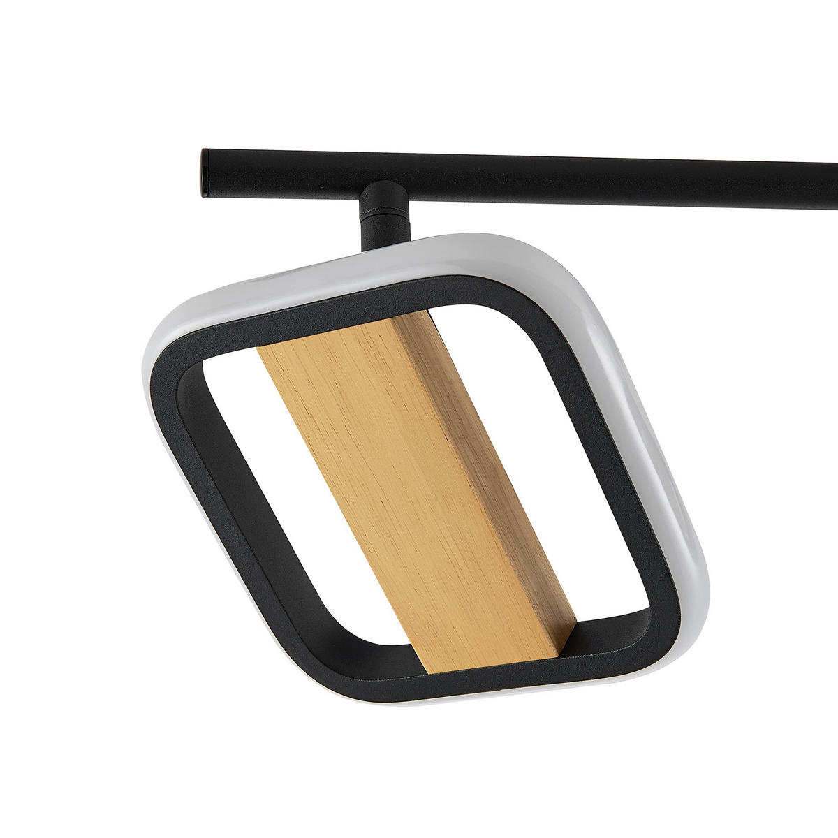 LED-STRAHLER Miriam 55/13,5/12 cm   - Eschefarben/Schwarz, Design, Holz/Kunststoff (55/13,5/12cm) - Novel