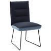STUHL  in Stahl Flachgewebe Metall, Textil  - Blau/Schwarz, Design, Textil/Metall (49/93/59cm) - Dieter Knoll