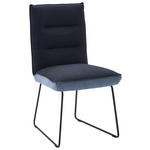 STUHL  in Stahl Flachgewebe Metall, Textil  - Blau/Schwarz, Design, Textil/Metall (49/93/59cm) - Dieter Knoll