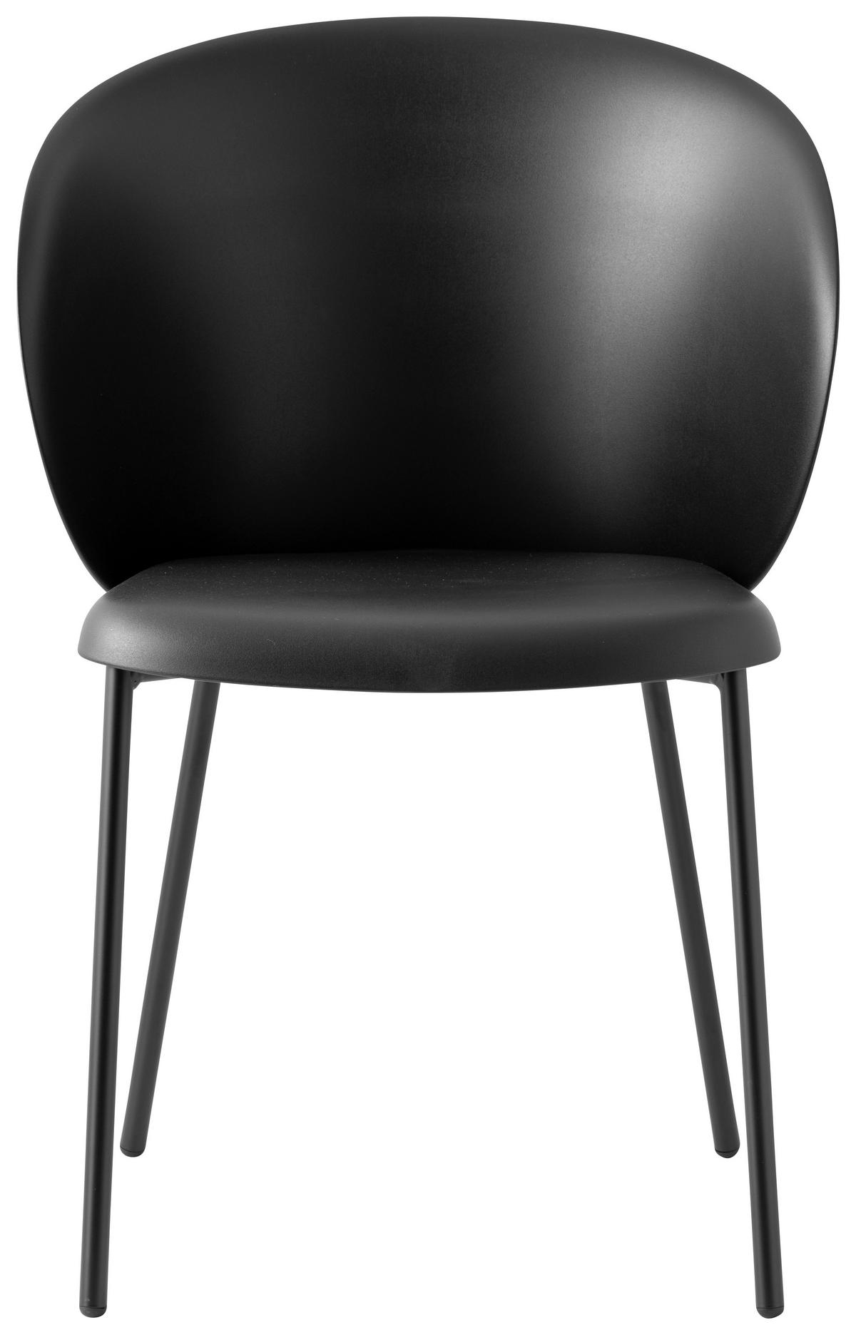 GARTENSTUHL-SET Schwarz  - Schwarz, Basics, Kunststoff/Metall (55/76/56cm) - Connubia 