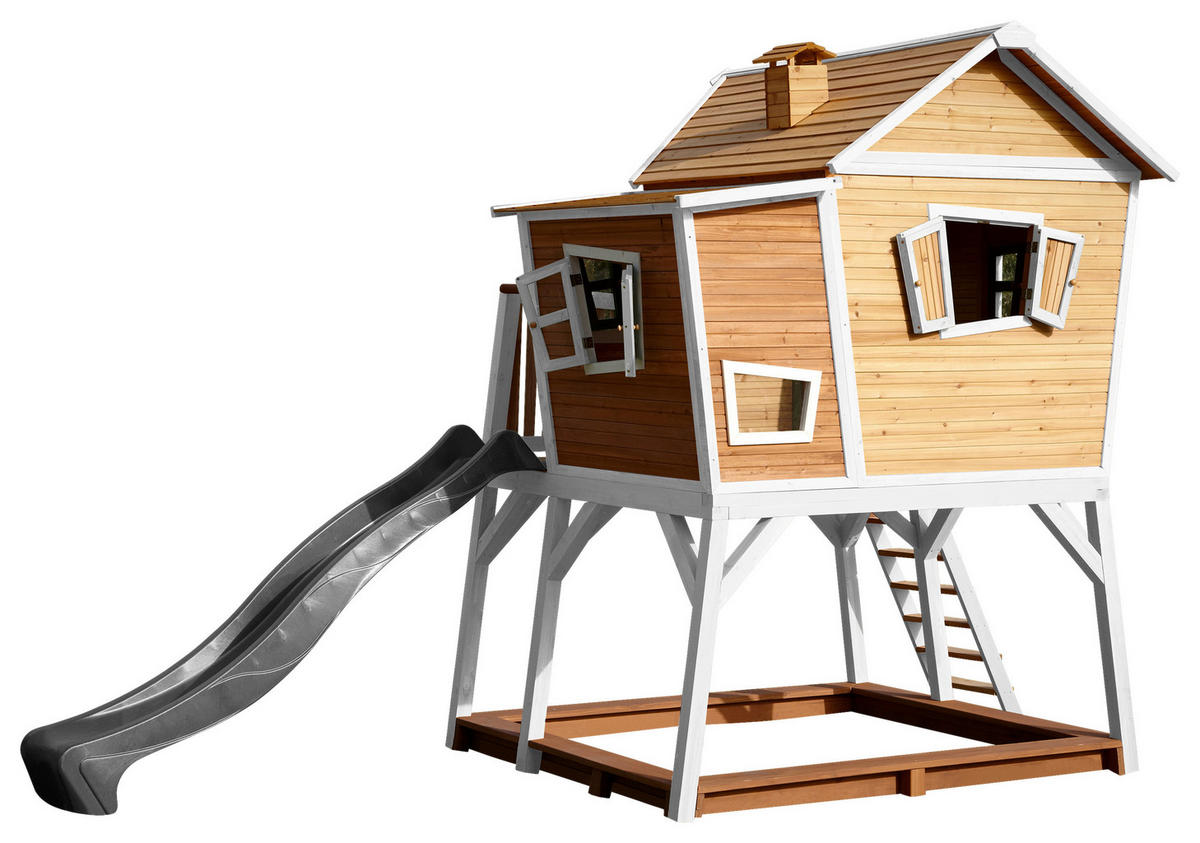 SPIELTURM 432/288/193 cm  - Weiss/Braun, Konventionell, Holz (432/288/193cm)