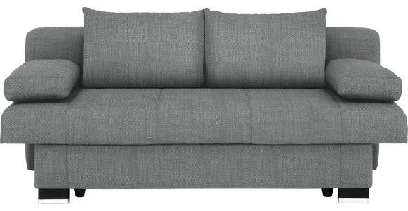 SCHLAFSOFA Grau - Wengefarben/Alufarben, KONVENTIONELL, Holz/Textil (200/80/104cm) - Novel