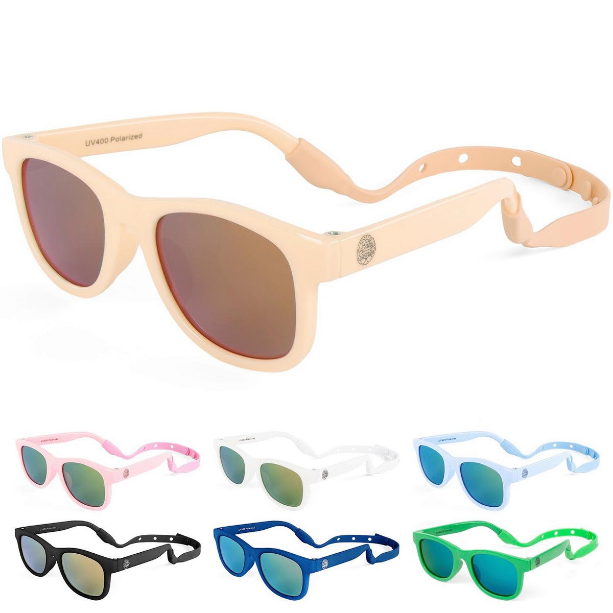 BABY-SONNENBRILLE MIT BAND  - Orange, Basics, Kunststoff