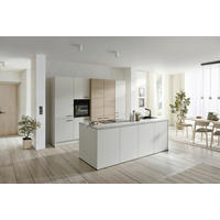 KÜCHENBLOCK VE120 286,4 cm  in Weiß, Eichefarben  - Eichefarben/Beige, Basics, Holzwerkstoff/Metall (286,4cm) - Venda