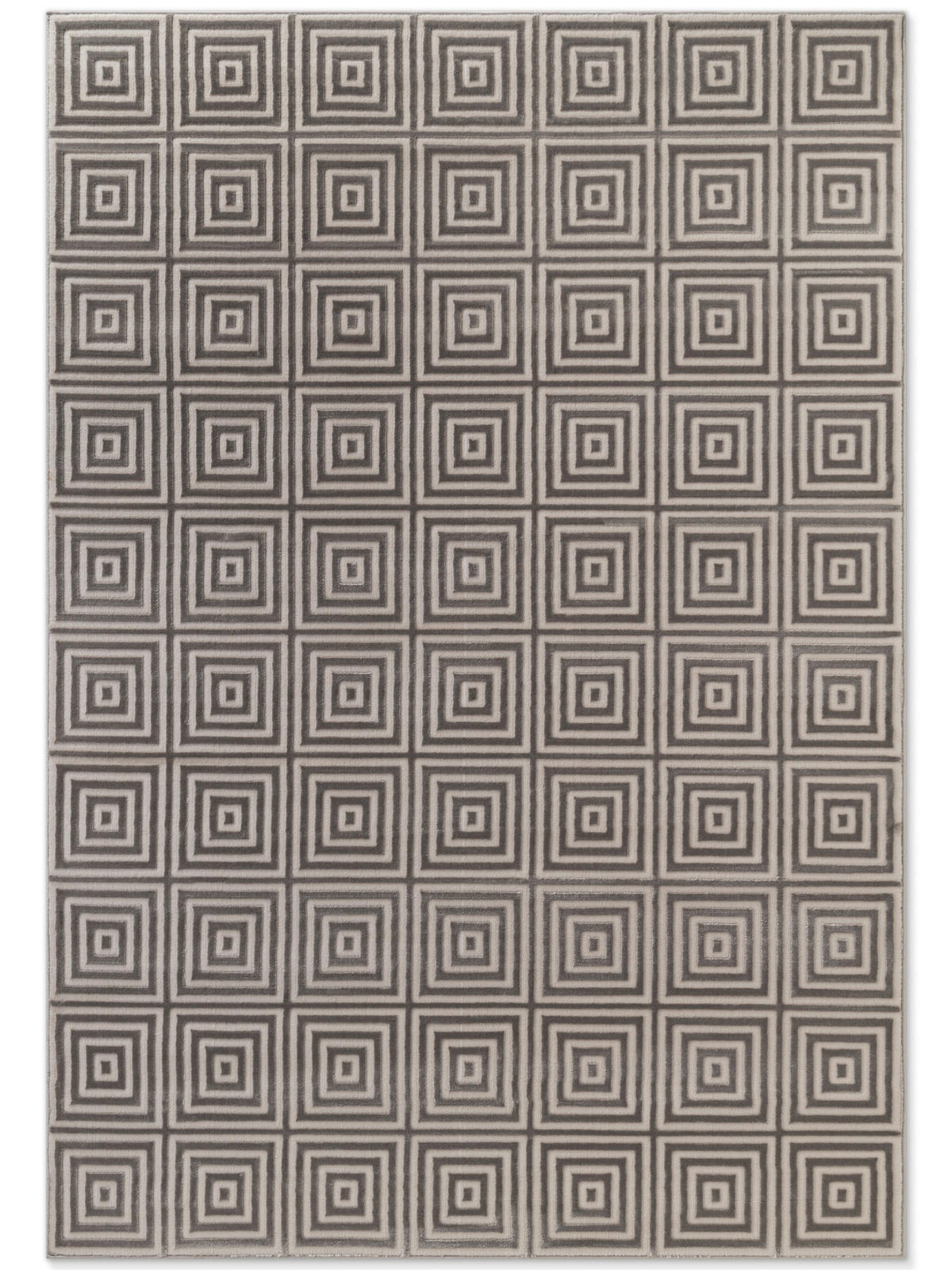TEPPICH 120/170 cm Perles Grau, Weiß  - Weiß/Grau, Basics, Kunststoff (120/170cm) - Elle Decoration